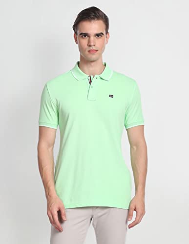 Image of Arrow Men's Cotton Solid Regular Fit Polo Shirts