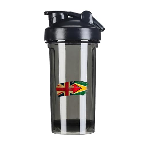 Guyanese America Flag 18 Ounce Shaker Cup,Fashion Theme Pattern Shaker Bottle Leak-proof Workout Shake Bottles 500ML/18 oz Perfect for Pre Workout