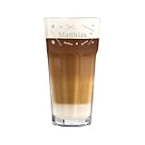 polar-effekt Latte Macchiato Glas 480ml Personalisiert - für Getränke wie Cappuccino, Kaffee-Latte und Co mit Gravur - Geschenk-Idee zum Geburtstag - Motiv Kaffeevielfalt