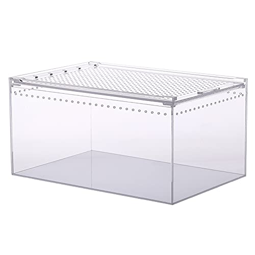 Naneezoo MICRO HABITAT TERRARIUM Magnetic Acrylic Large Enclosure 2.5 Gallon, 12 X 8 X 6 Inch Reptile Breeding Box Terrarium Cage For Insect Tarantulas Amphibians Caterpillars Snail Clear Acrylic Reptile Feeding Box thumb #7