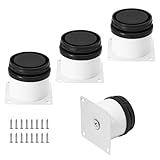 Kyuionty Set of 4 Stainless Steel Furniture Legs 2 Inch, Adjustable Round Cabinet Legs 2