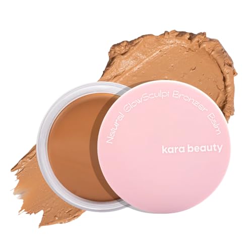 Kara Beauty Natural Glow Sculpt Bronzer Balm with Creamy Buildable Coverage, Hydrating Face Balm with Vitamin E, Lightweight Cream Bronzer for Natural Makeup Look and Sunkissed Glow (Latte)