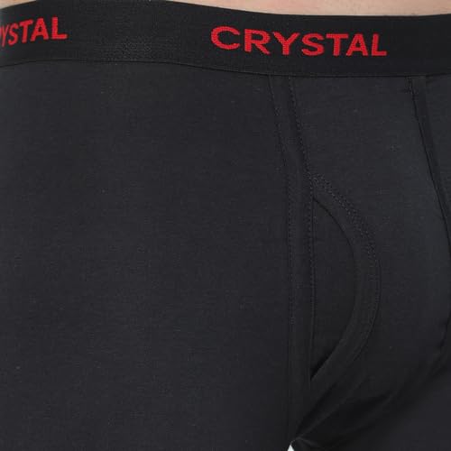 Image of Crystal Men's Combed Cotton Solid FMO Trunk with Supersoft Waistband | Pack of 4 | Assorted