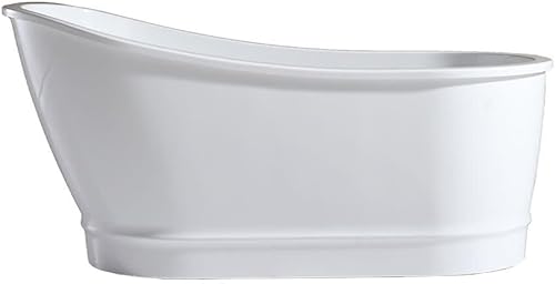 Ove Decors Carly - Tina de remojo independiente de acrílico ovalado de 60 pulgadas (60 pulgadas)