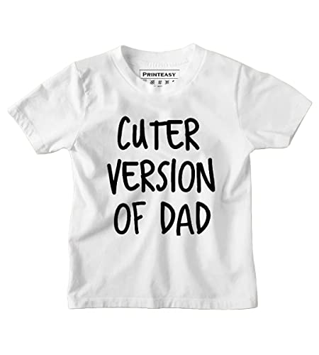 Image of PrintEasy� Cuter Version of Dad Cotton Round Neck Half Sleeves Unisex T-Shirt for Boys & Girls