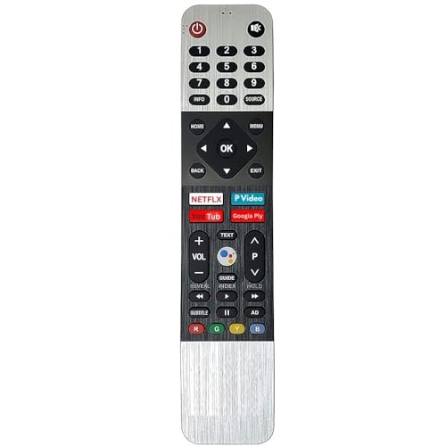 Image of Remote Control Compatible for Sansui & Coocaa LED TV Remote with Voice Supported - Pairing Required (Silver Black, AMZ & FLP Voice)