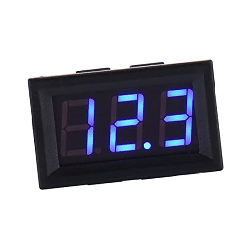 Lyla 3x2 Wire DC5-120V Digital Volt Voltage Meter Voltmeter Car Motor 0.56'' Blue-image-29