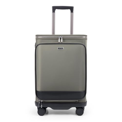 Image of AETHON Hover Luggage Cabin | Carry-On Spinner Luggage | Durable Softshell Suitcase with Expandable Storage | 4-Wheel Rolling Suitcase with Telescopic Handle - Travel Bag for Business (Olive)