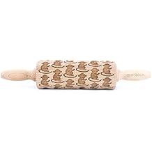 Rolling Pin Embossed With PLAYFUL MONKEYS Pattern For Baking Engraved cookies Size Junior 9 inch
