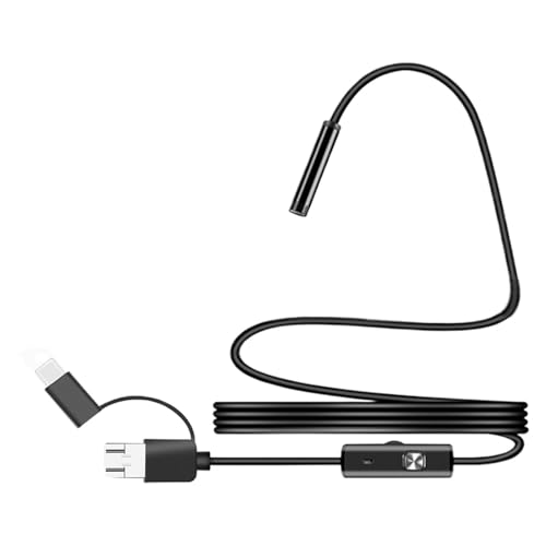 Versatile Digital Inspection Kit - Submersible Lens System | 3.5m Flexible Wire for Smartphone Engine Diagnostics, Plumbing Maintenance, Wiring Probe, Handheld Viewer for Workshop Garage