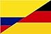 U24 Aufkleber Kolumbien-Deutschland Flagge Fahne 18 x 12 cm Autoaufkleber Sticker