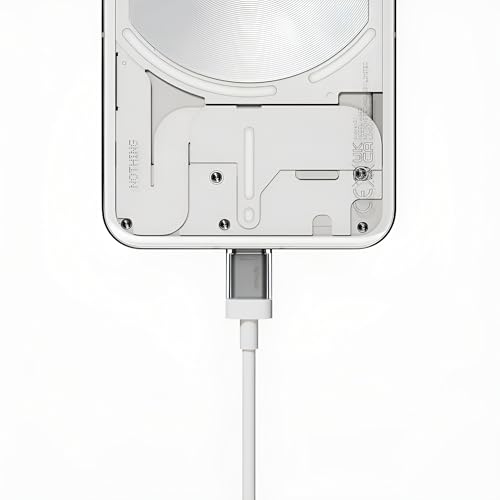 Image of 65W Nothing Original Type C Fast Data Cable Charging Compatible With Phone 2a /2 /Cmf 1 Support Rapidly Charging Power delivery Transfer Cabal for Other USB-C Devices,Earbuds,,Smartphone,Laptop, White