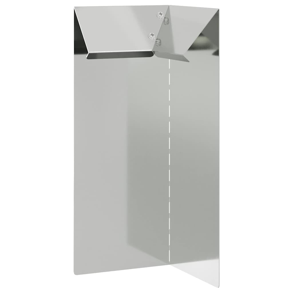 Metall-Schneckenzaun 4 Stück, 10 x 10 x 25 cm, Silber, verzinkter Stahl für Gartenbeete und Terrassen – einfache Montage, langlebig und pflegeleicht