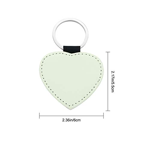 Image of 12 Pcs Sublimation Blank Keychains,PU Leather White Keychains Ornament Pendants for Man Women Crafts Heat Transfer