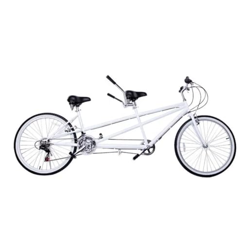 Bicicleta tándem de acero de una sola velocidad de 26 pulgadas con neumáticos gruesos de dos plazas