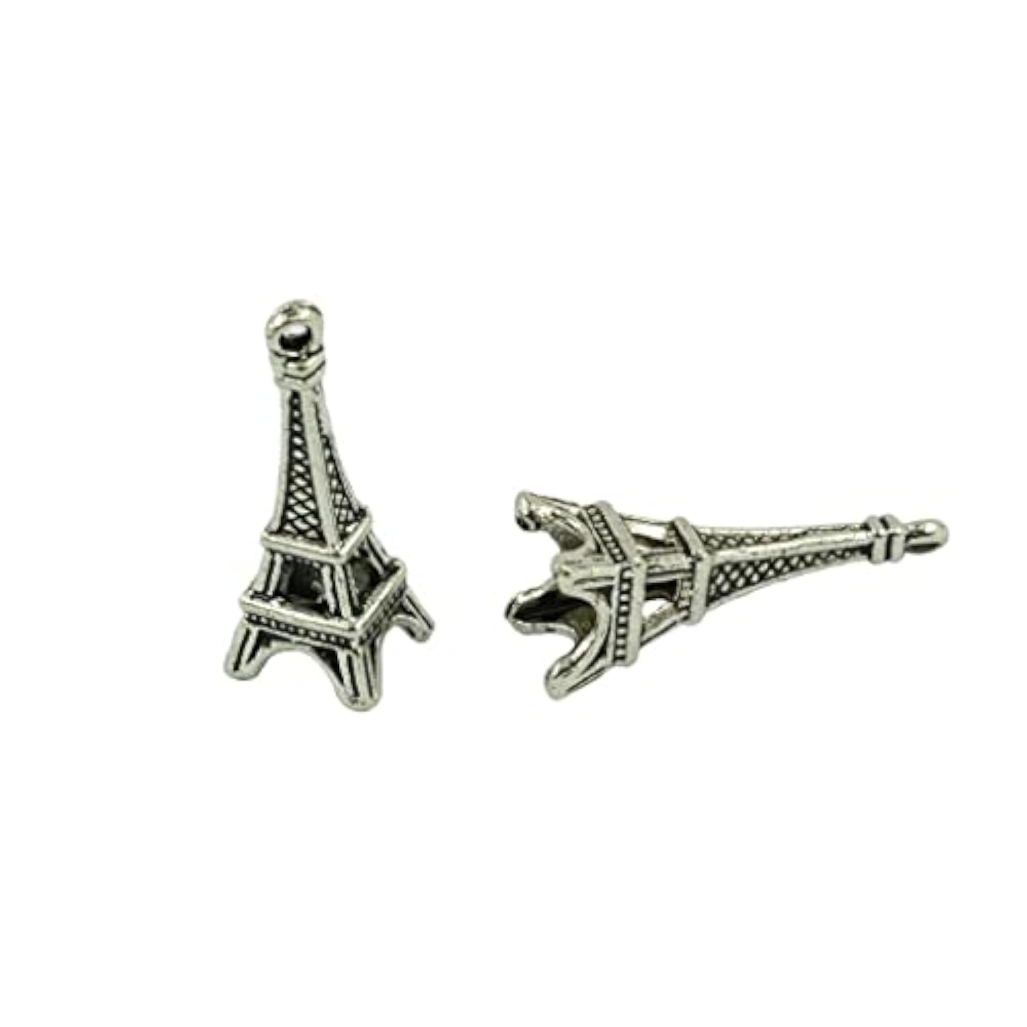30 Pieces Zinc Alloy Tibetan Silver Eiffel Tower Charms