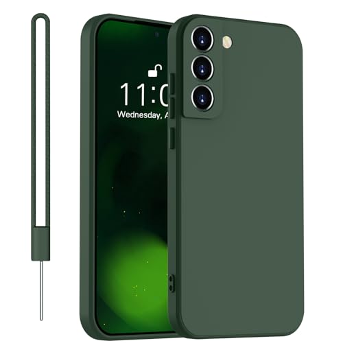 Yoawiful für Handyhülle Samsung S21 Hülle Premium Silikon Kameraschutz Samsung Galaxy S21 Hülle mit 1 Lanyard