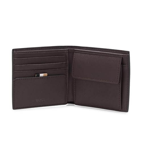 BOSS Zair Four Slot Wallet with Coin case, burgundy plum, PCE.3