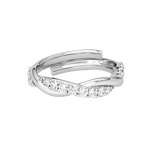 Clara Pure 925 Sterling Silver Minimal Office wear Finger Ring wi...