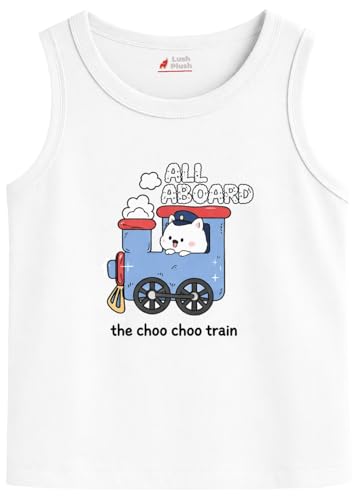Image of Lush Plush Baby Boys Relaxed Fit White Cotton Vest | Lightweight, Breathable | Ganji | Banian | Baniyan | Kids Sando for Infant Newborn Toddler
