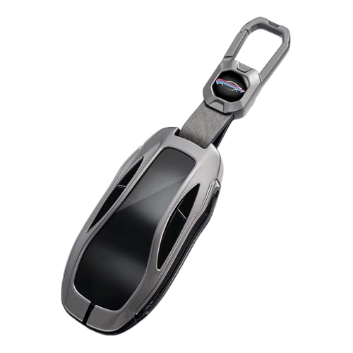 Funda para llave MG IM5 IM6 que evita arañazos carcasa protectora de piel gris con llavero