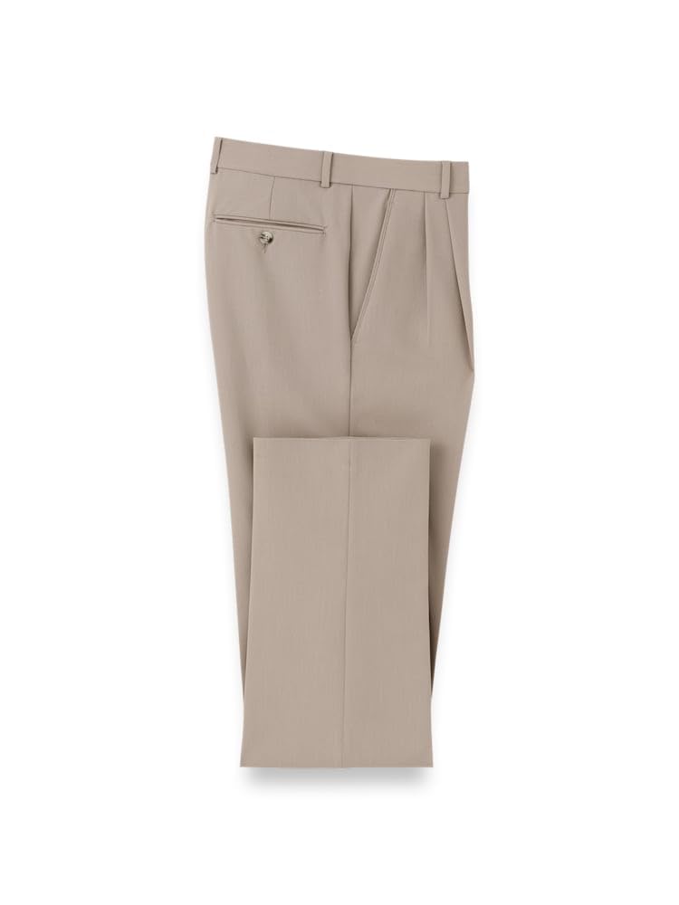 Paul Fredrick Men's Comfort Stretch Travel Pleated Pants