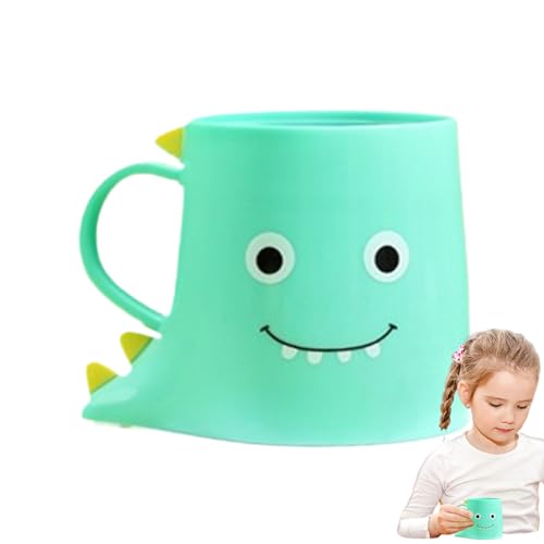 Bicchiere porta spazzolino da denti, bicchiere per collutorio, tazza per spazzolino da denti per bambini, a di dinosauro, accessori da bagno portatili per collutorio, per studenti, bambini