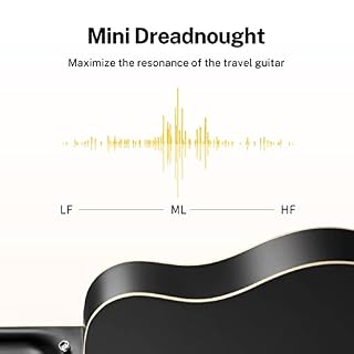 Donner 3/4 Guitare Acoustique Adulte Debutant Guitare Folk 36 Pouces Guitare Kit de Voyage avec Sac Capo Tuner(Noir) - Les Beatles, Paul McCartney, John Lennon, RIngo Starr, George Harrison Donner 3/4 Guitare Acoustique Adulte Debutant Guitare Folk 36 Pouces Guitare Kit de Voyage avec Sac Capo Tuner(Noir) – Image 2