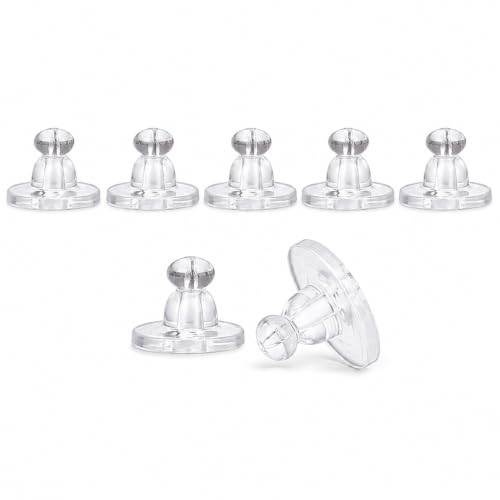 Image of Earring Back Stopper (200 Pcs) - Secure Earring Backs for Studs, Earrings Back Stopper, Silicone Earring Back Stopper, Earring Safety Backs & Ear Lobe Support