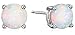 Amazon Essentials Sterling Silver Round Created Opal Birthstone Stud Earrings (October)