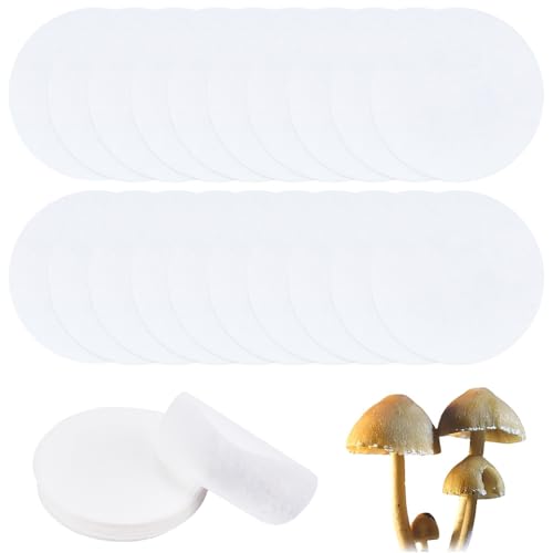 Image of GORGECRAFT 100PCS Synthetic Filter Discs 56mm Diameter Quantitative Ashless Filter Paper Medium Speed Wide Mouth Size Circular Cellulose Funnel Filtering Paper for Buchner Funnel Mushroom Cultivation