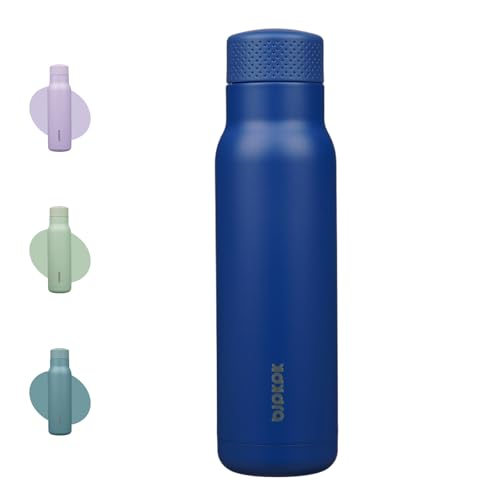 Image of BJPKPK Stainless Steel Water Bottle,21oz insulated Reusable Bottle,Leakproof Metal Thermal Flask Double Wall,Keep Drinks Cold and Hot,Sapphire Blue