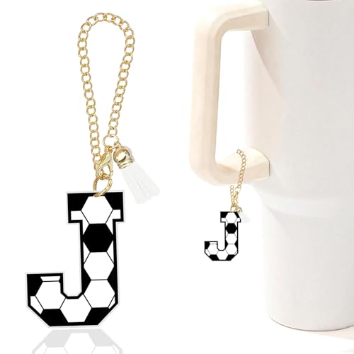 Iniziale A-Z Bottiglia di Acqua Lettera Charms per Stanley 40oz Tumbler, Personalizzato Stanley Cup Accessori, Soccer, Acrilico