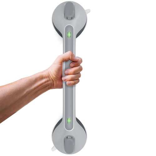 LORESJOY Ventouse de Poignée Douche, 43cm sécurité poignée de Douche Support jusqu'à 110 kg sans perçage et Amovible, Poignée de Baignoire, Personnes...