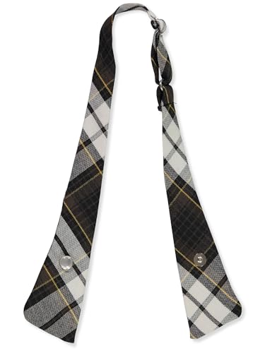 Cookie's Criss Cross Tie - brown/white/gold *plaid #84*, one size2