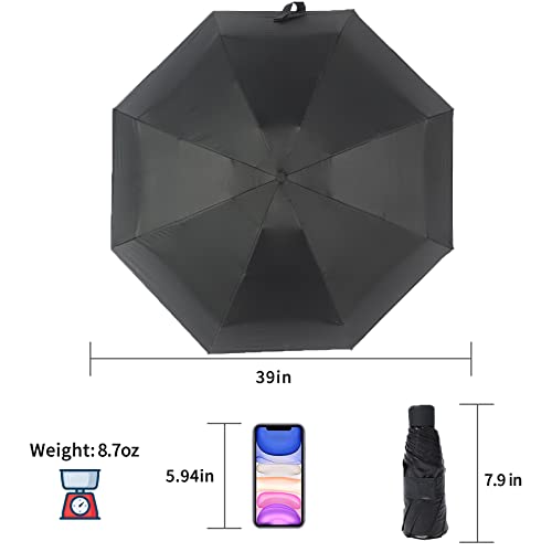 Small Mini Umbrella with Case by GAOYAINIG Light Compact Design Perfect for Travel Lightweight Portable Parasol Outdoor Sun&Rain Umbrellas
