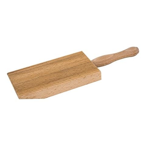 Tredoni Professional Gnocchi Wood Paddle Slanted Ridge Board Pasta Maker 6x12 cm Cover