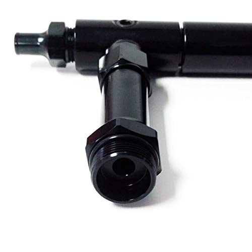 Pirate Mfg Billet Aluminum Holley 4150 Double Pumper Fuel Line Log Anodized W/Black Gauge - Thumbnail 7