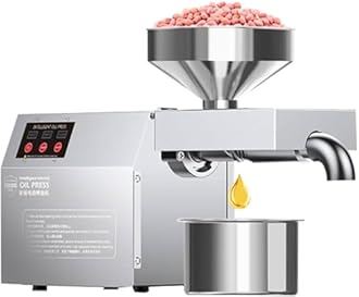 FJYAWEN 820w Oil Press Machine Nut Seeds Oil Extraction Cold or Hot Press Machine, For Coconut Flax Peanut Castor Perilla Seed Canola Cocoa Beans Sesame