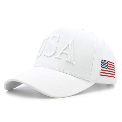 Image of USA Flag Hat for Men Women - 3D Embroidered Patriotic Baseball Cap, 4th of July, 250th