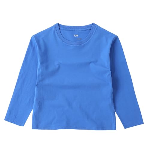 Toddler Boys Long Sleeve Tshirt with Underwear Crewneck Solid Pullover Shirt for Kids Unisex Autumn Girl Sweater Shirts