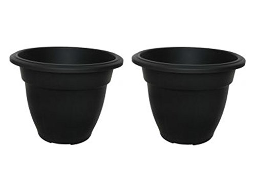 Image of 2 x 38cm Round Bell Planter Bl