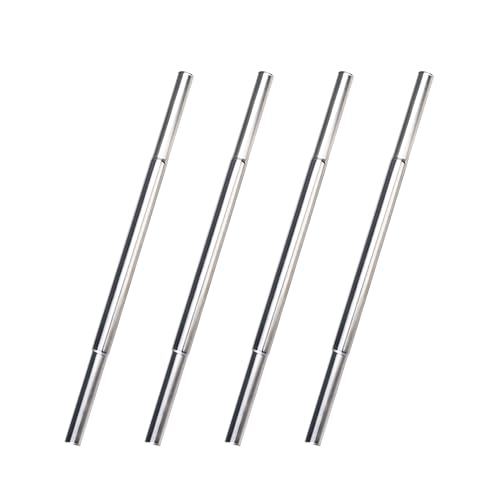 Hateenru 4PCS Golf Club Extensions Steel Shaft Iron Length Repair Replacement Kit Silver