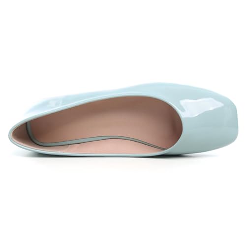 Image of ChaiRong Zhou Women Square Toe Ballets Flats Comfort Slip On Walking Shoes for Driving
