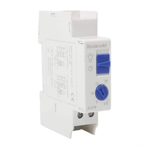 Interruptor temporizador para luces de escalera CA 220-240 V, controlador de luz automático, 0,5-20 minutos, ajustable, bajo consumo, ABS, resistente para escaleras, cajas de luz, dispositivos