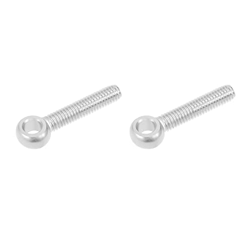 Image of METALLIXITY Shoulder Swing Lifting Bolt (M6x30mm) 2Pcs, 304 Stainless Steel Eye Bolts - for Home Renovation, Pipeline Gate Valves Fasteners, Silver