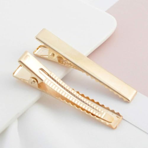 Image of NEOBABY Plain Alligator Metal Hair Clips | Crocodile Clips Styling Sectioning Hair Duck Teeth Hair pins | Curl Clips Barrettes | Craft DIY Accessories for Girls and Women's