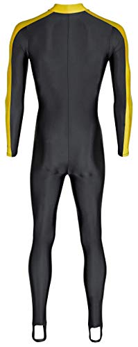 Neosport Full Body Long Sleeve Lycra Sports Suit For Women And Men – Helps Protect Against Uv Rays And Skin Irritants - Great For Swimming, Snorkeling, Scuba Diving And All Watersports, , Black/Yellow, 2X-Large #TOP2