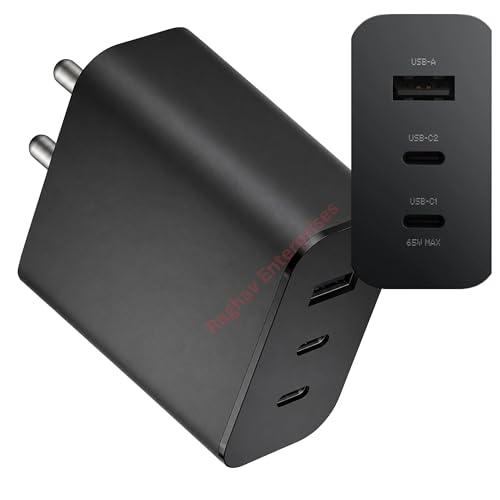 Image of 65W Fast Charger for Nothing Phone 3A /2A /2 /1, CMF Phone 1 Nothing 2a Plus /Phon 2A /Phone 2 /CMF, Nothing 3A Charger 1 /Buds /Ear Stick| Original 45 W PPS PD 3.0 OP Black