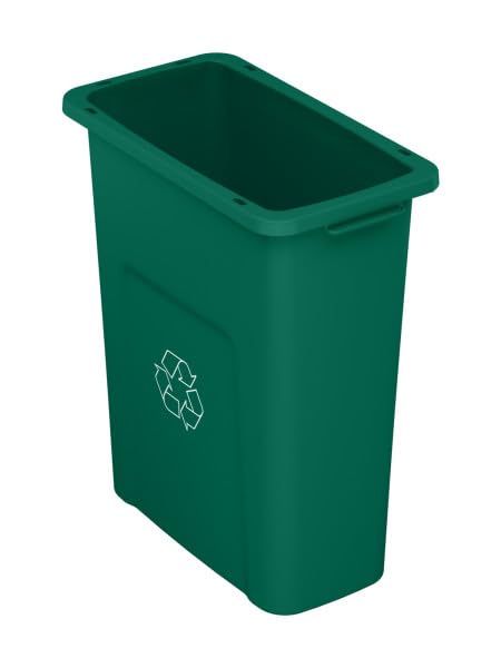 Sturdy Essentials Waste Wise 16 Gallon Green Recycling HDPE Trash Can Compatible with All Waste Wise Lids and Signs - (16 Gallon, 4 Pack)